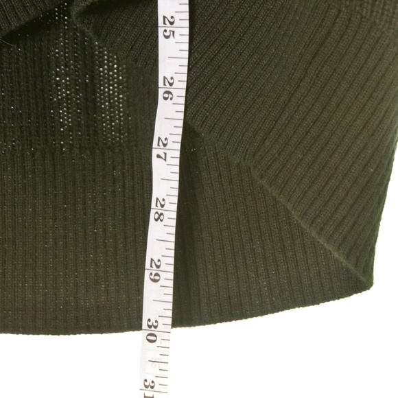 Athleta Hanover V-Neck Merino Wool Blend Wet Moss Green Pullover Sweater XS - Picture 10 of 10
